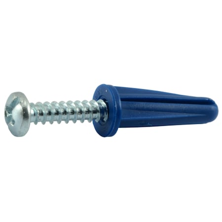 Midwest Fastener Screw Anchor, 3/4" L, Plastic, 100 PK 07570